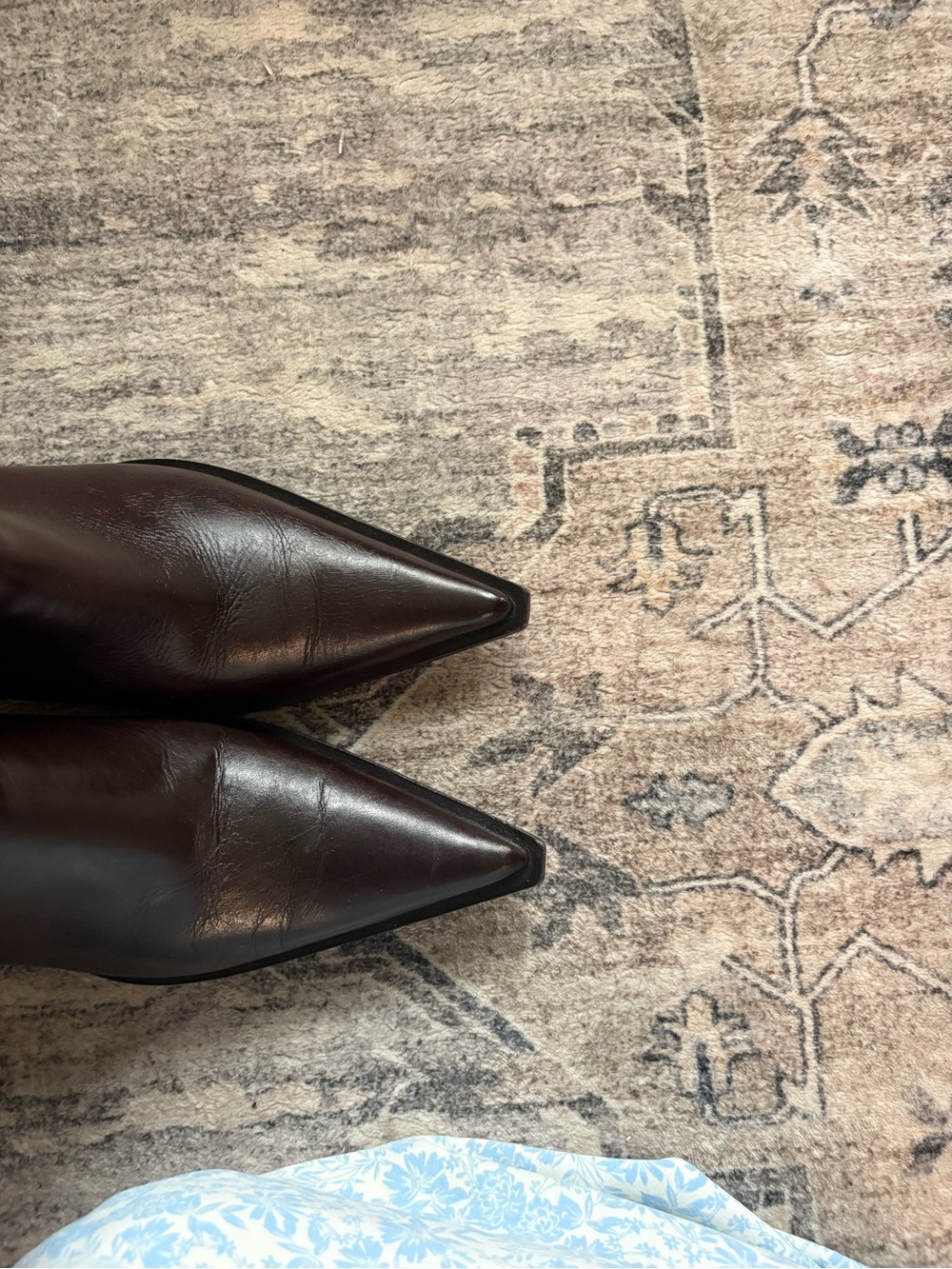 Free People Copenhagen leather point boots brown size 8.5 western cowgirl - Picture 7 of 16